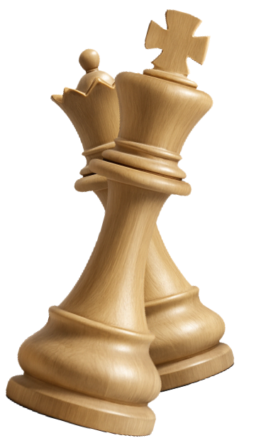 King and queen chess pieces