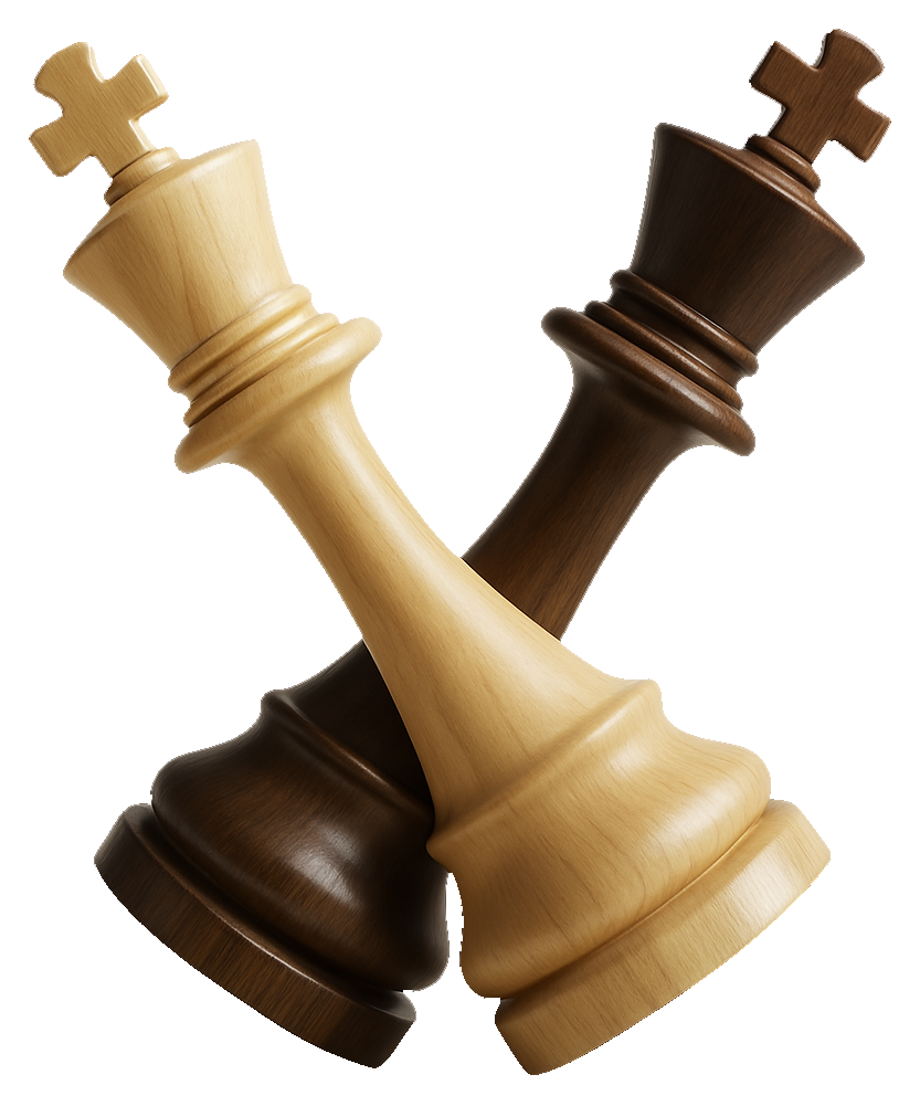 Two kings chess pieces