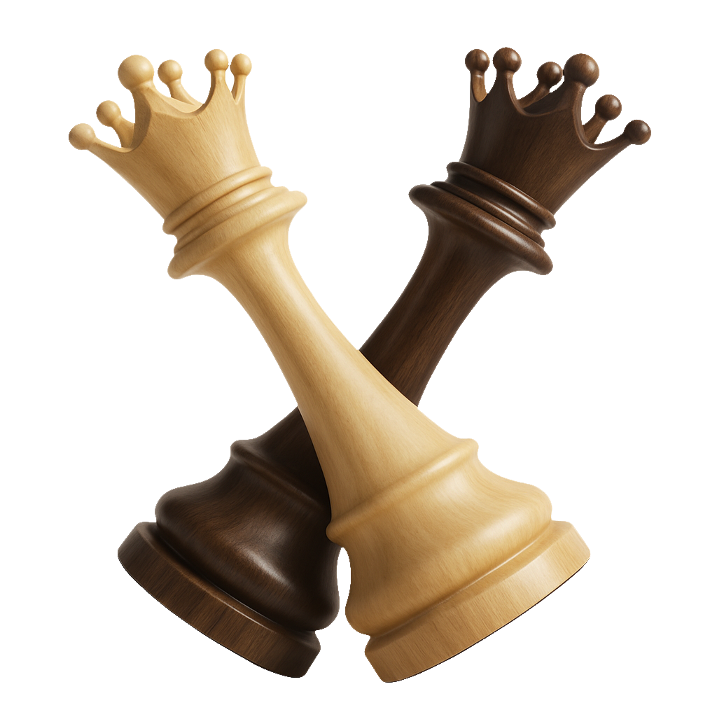 Two kings chess pieces