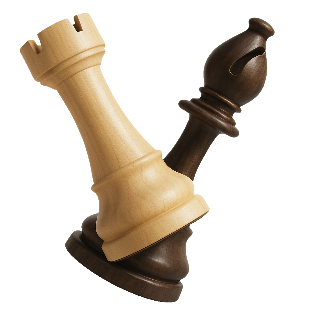 Two kings chess pieces